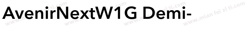 AvenirNextW1G Demi字体转换